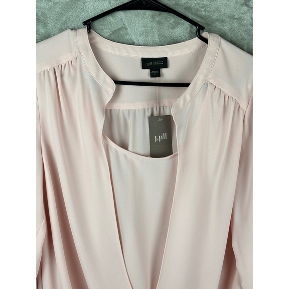 J Jill WearEver Blouse Womens Small Blush Minimalist Capsule Office Top - Picture 2 of 8